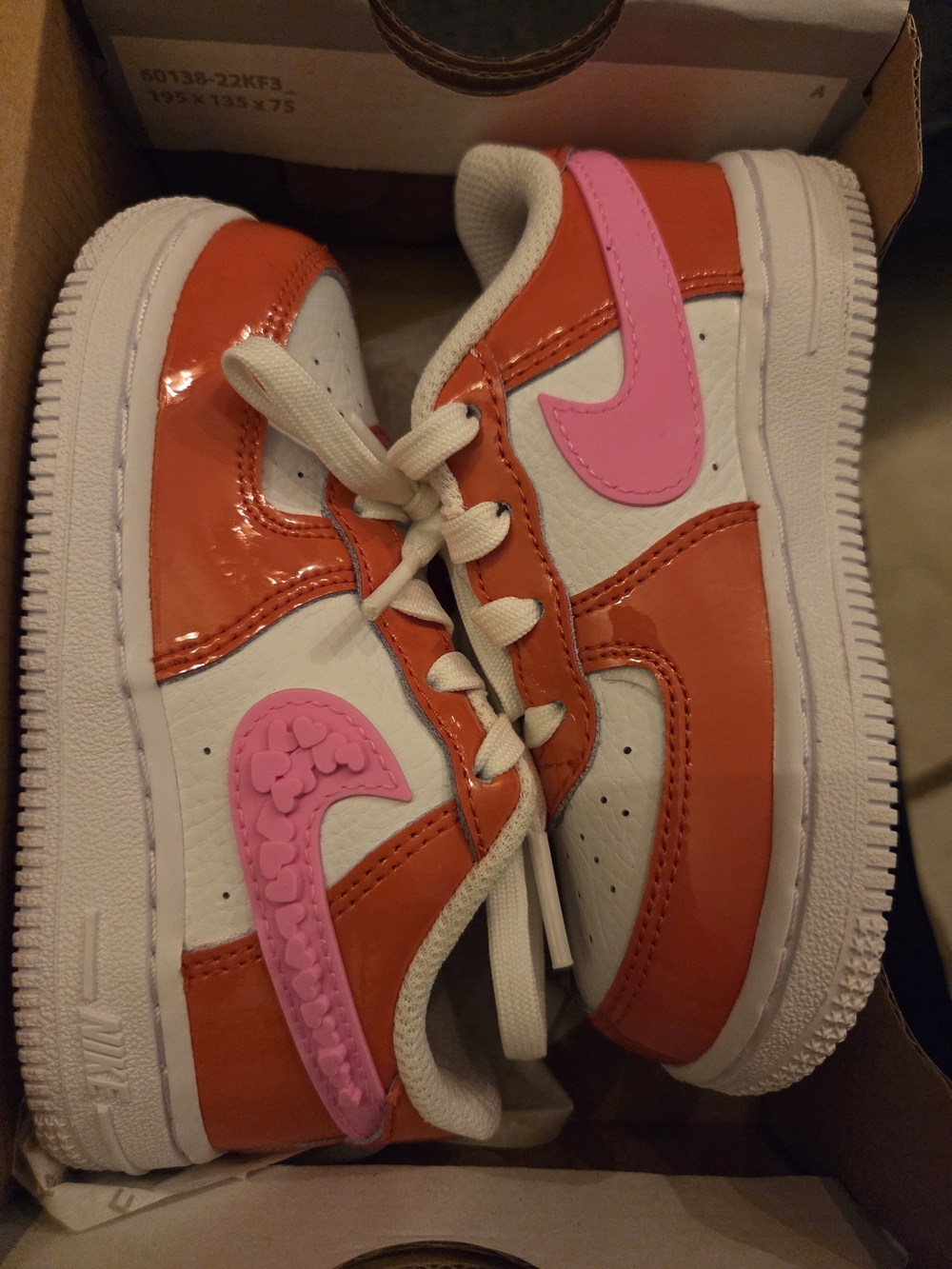 Nike Kids Orange & Pink Low-Top Sneakers with White Sole
